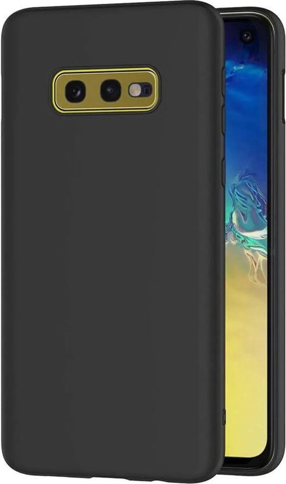 Samsung Galaxy S10e Hoesjes – Siliconen Backcover – Soft Touch – Schokbestendig – Zwart-Ilumina Benelux