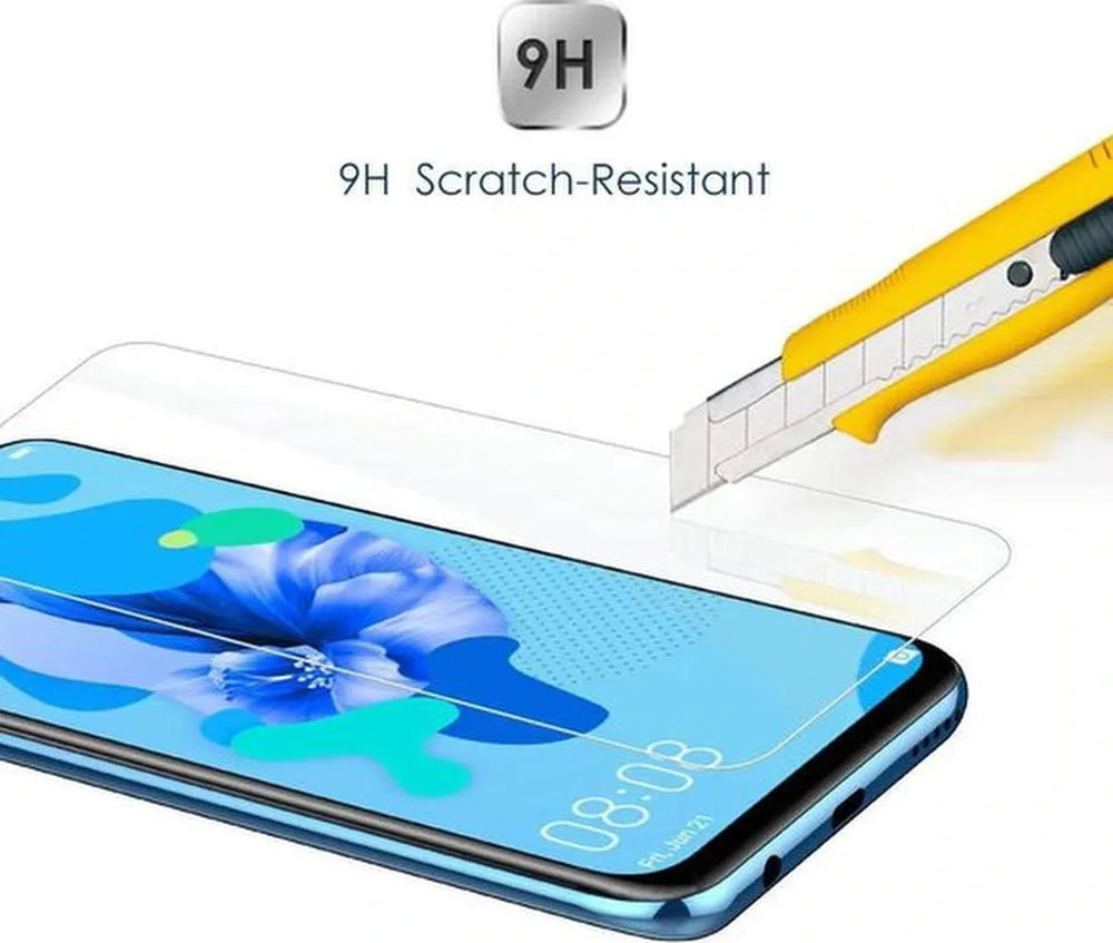 Huawei P20 Lite 2019 Hoesjes – Soft TPU Siliconen Backcover – 2x Gehard Glas Screenprotector – Transparant-Ilumina Benelux