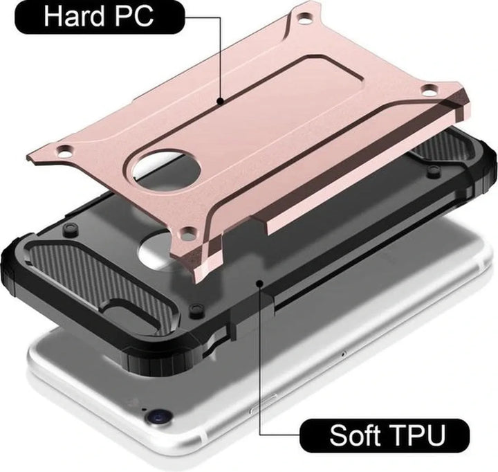 iPhone SE 2020/7/8 Hoesjes – Armor Hybrid Backcover – Schokbestendig – Roségoud-Ilumina Benelux