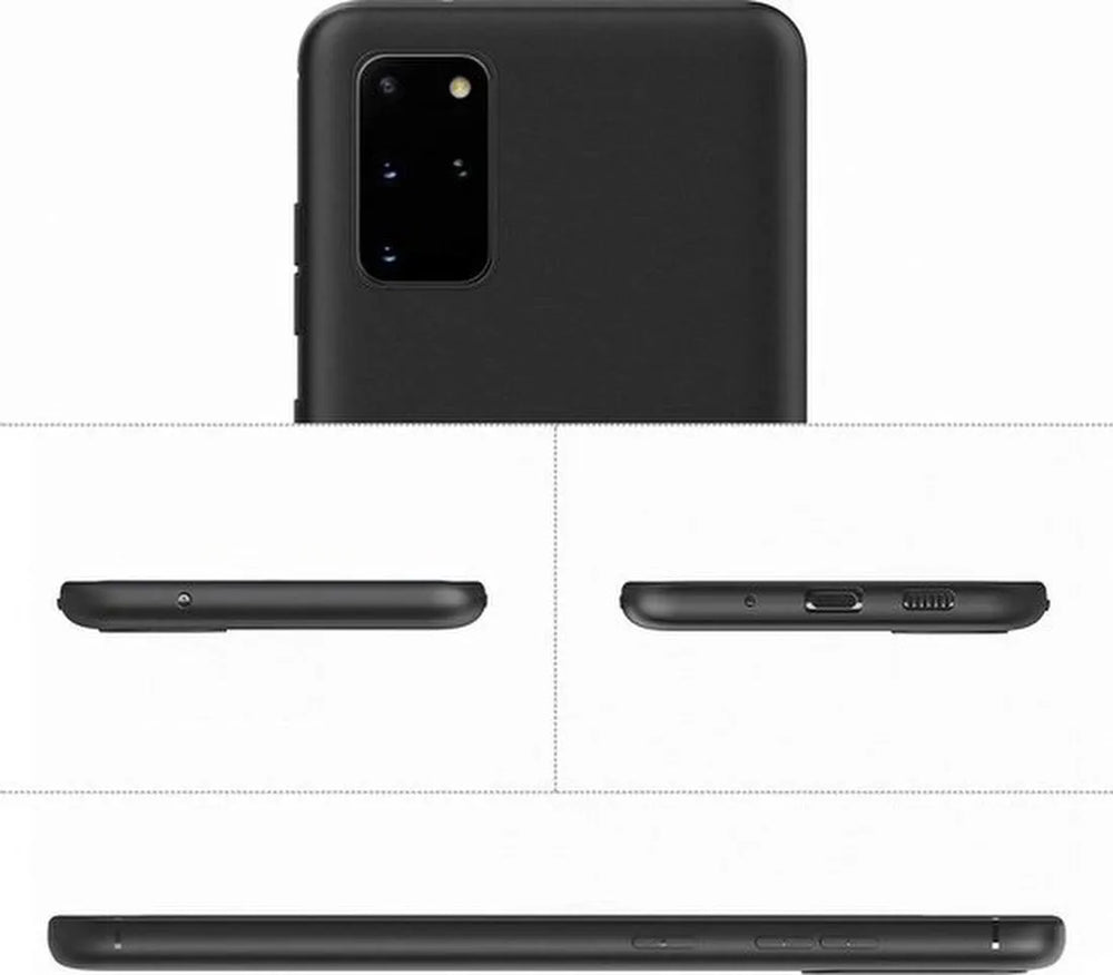Samsung Galaxy S20 Plus Hoesjes – Siliconen Backcover – Soft Touch – Schokbestendig – Zwart-Ilumina Benelux