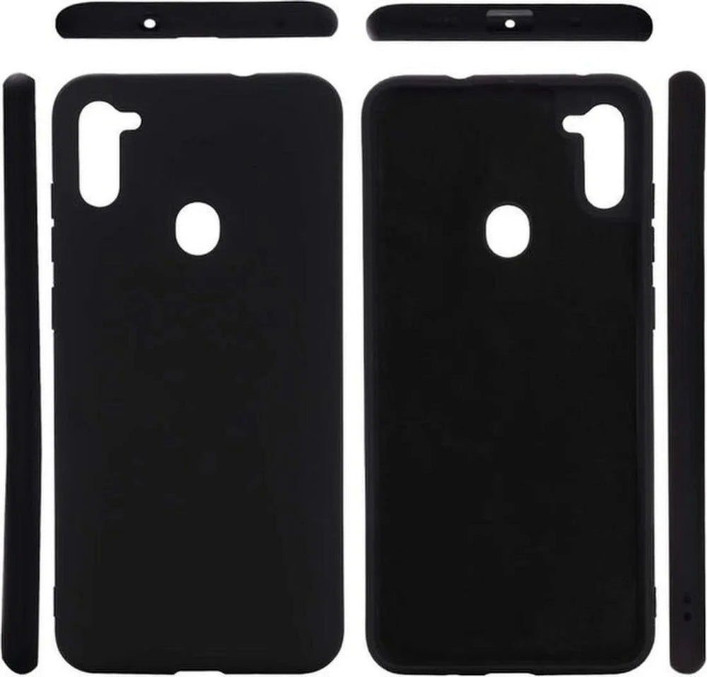 Samsung Galaxy A11 Hoesjes – Siliconen Backcover – Soft Touch – Schokbestendig – Zwart-Ilumina Benelux