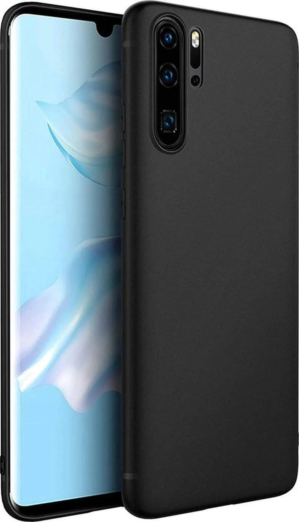 Huawei P30 Pro Hoesjes – Siliconen Backcover – Soft Grip – Zwart-Ilumina Benelux
