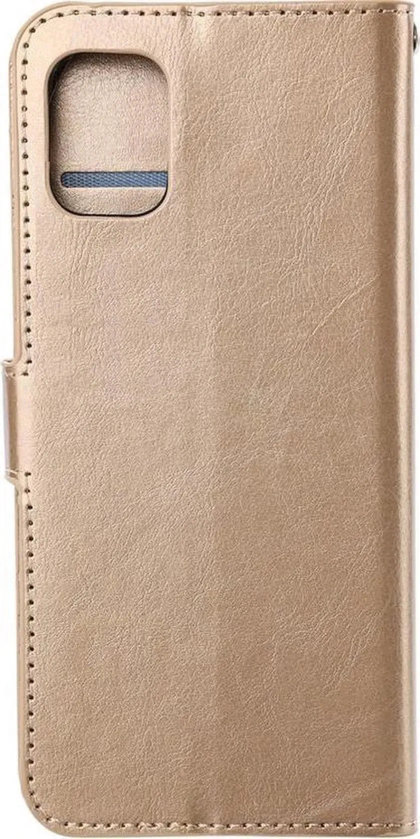 Samsung Galaxy A41 Hoesjes – Bookcase Portemonnee – Magneetsluiting – 2x Gehard Glas Screenprotector – Goud-Ilumina Benelux