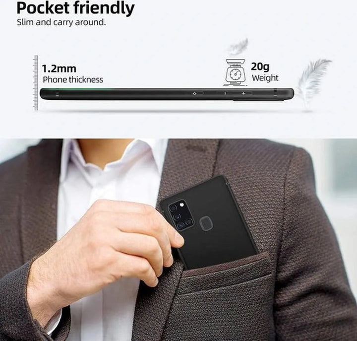 Samsung Galaxy A21S Hoesjes – Siliconen Backcover – Soft Silicone – Schokbestendig – Zwart-Ilumina Benelux