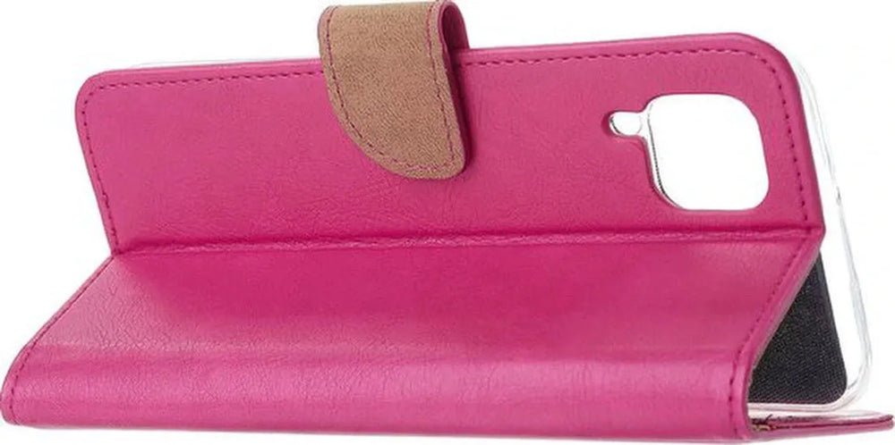 Huawei P40 Lite Hoesjes – Portemonnee Hoes – Pasjeshouder – Magneetsluiting – Roze-Ilumina Benelux