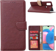 Samsung Galaxy M31 Hoesjes – Portemonnee Hoes – Pasjeshouder – Magneetsluiting – Bordeaux