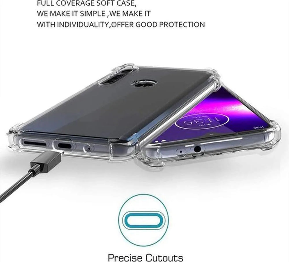 Motorola Moto G8 Play Hoesjes – Siliconen Backcover – Schokbestendig Anti-Shock – Transparant-Ilumina Benelux