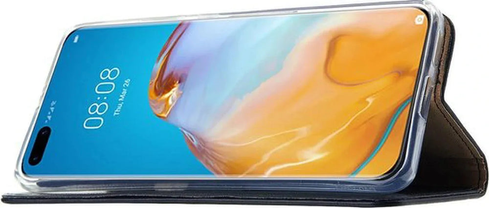 Huawei P40 Pro Plus Hoesjes – Portemonnee Bookcase – Pasjeshouder – Magneetsluiting – Zwart-Ilumina Benelux