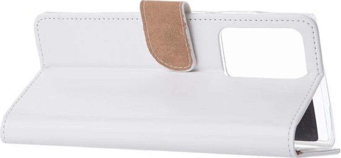 Samsung Galaxy Note 20 Ultra Hoesjes – Bookcase Portemonnee Hoes – Pasjeshouder – Magneetsluiting – Wit