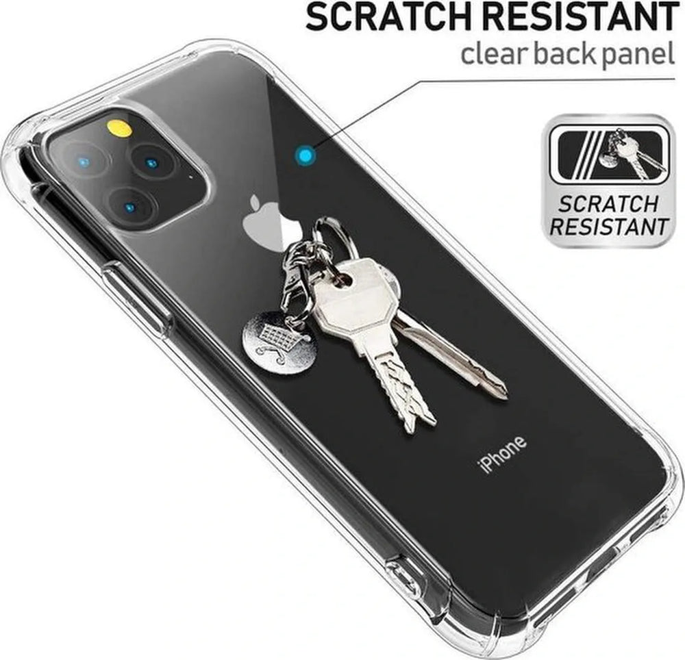 iPhone 12 Pro Max Hoesjes – Anti-Shock TPU Siliconen Backcover – Inclusief Screenprotector Gehard Glas – Transparant-Ilumina Benelux