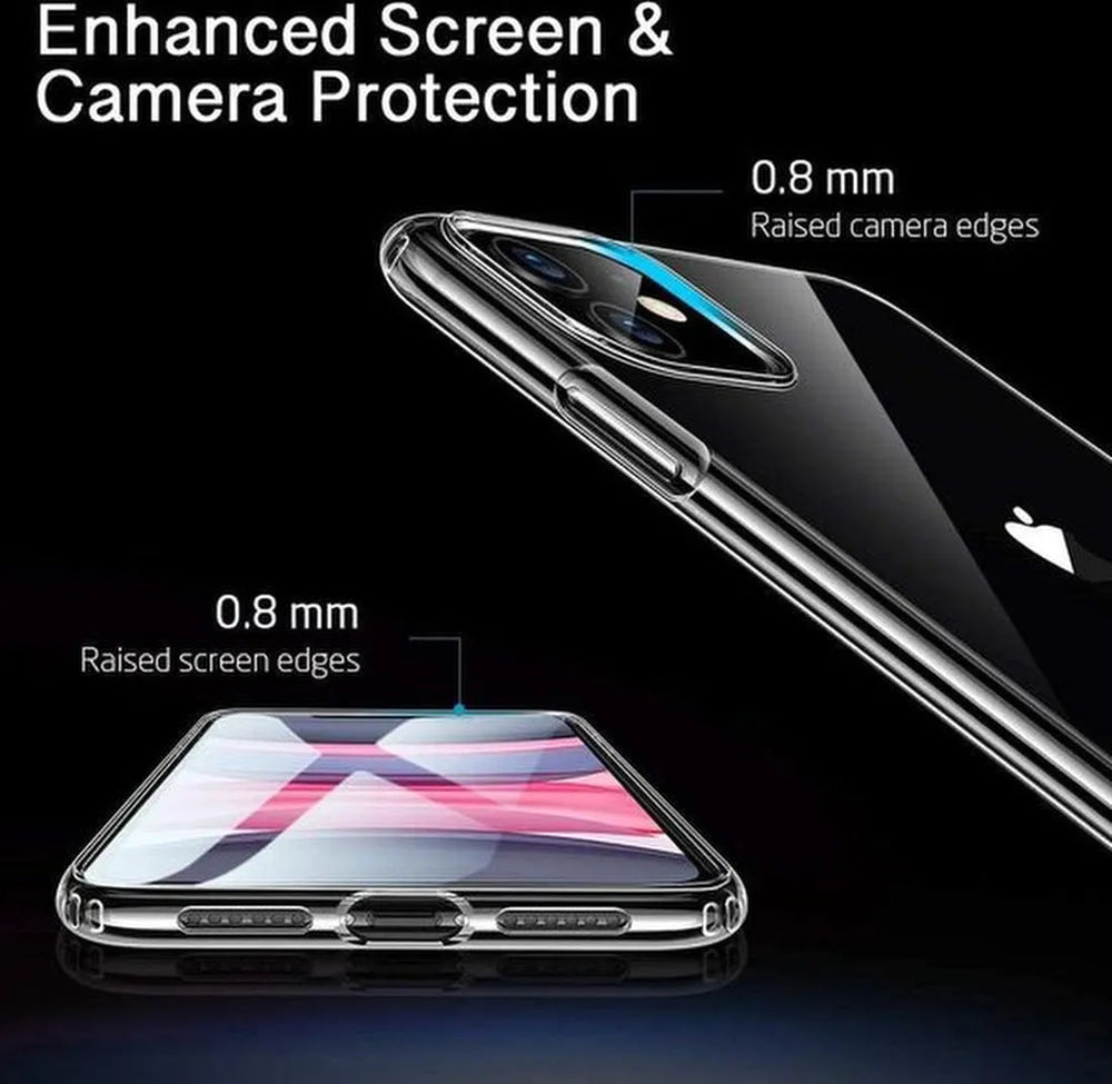 iPhone 12 Pro Max Hoesjes – Soft Silicone Backcover – Transparant – Flexibel – Schokabsorberend-Ilumina Benelux