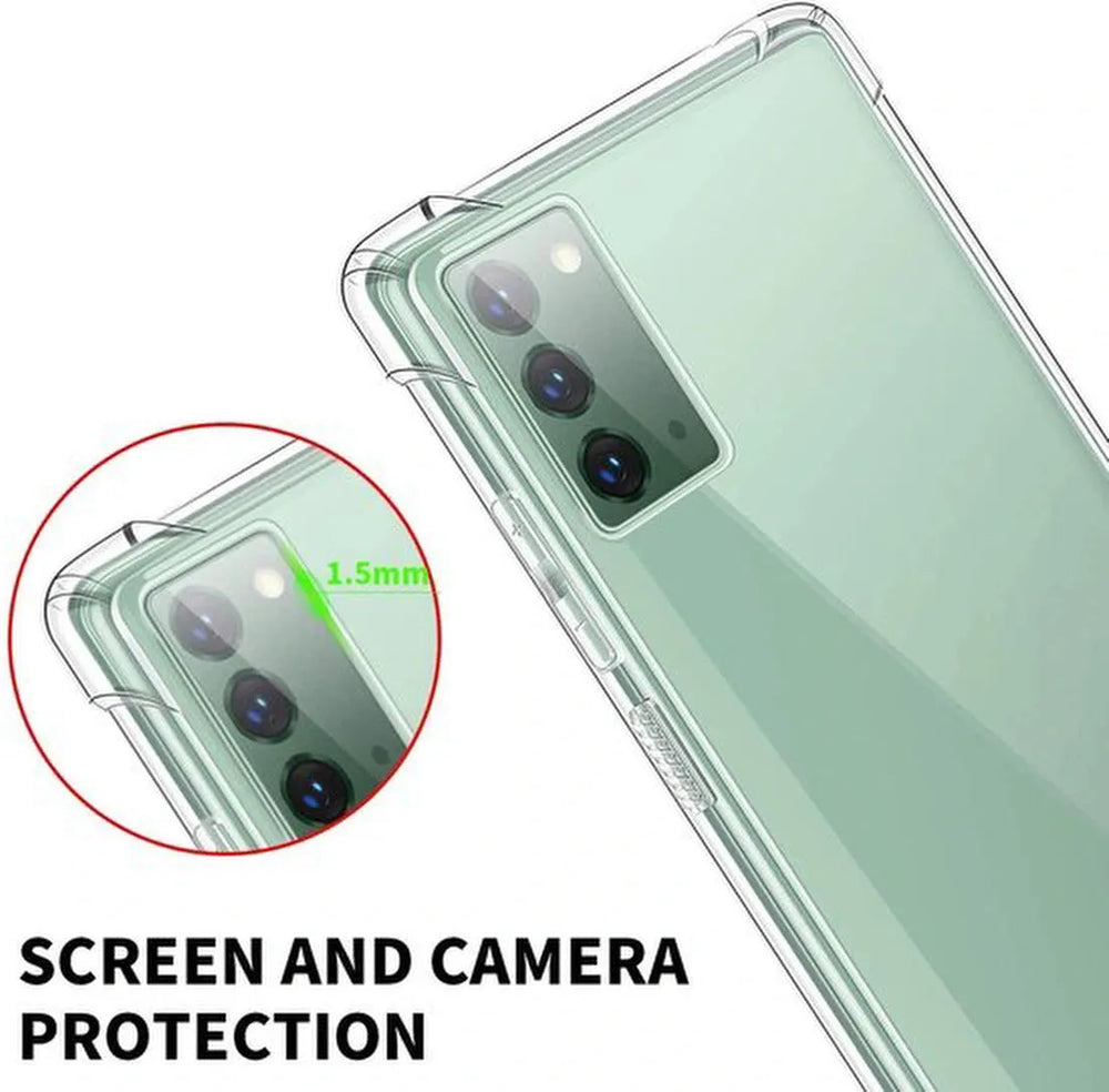 Samsung Galaxy Note 20 Ultra Hoesjes – Siliconen Backcover – Schokbestendig – Transparant-Ilumina Benelux