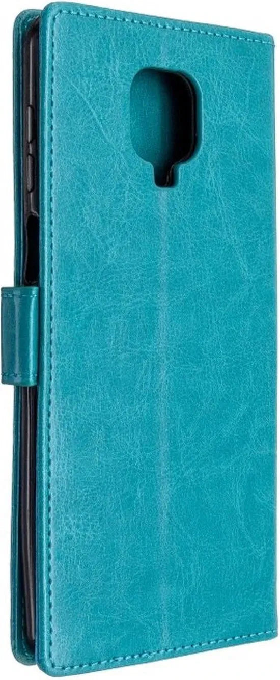Xiaomi Redmi Note 9 Pro/9S Hoesjes – Bookcase Portemonnee Hoes – Pasjeshouder – Magneetsluiting – Turquoise-Ilumina Benelux