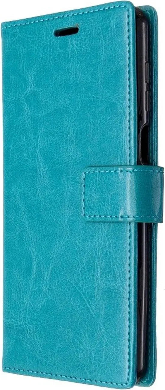 Xiaomi Redmi Note 9 Pro/9S Hoesjes – Bookcase Portemonnee Hoes – Pasjeshouder – Magneetsluiting – Turquoise-Ilumina Benelux