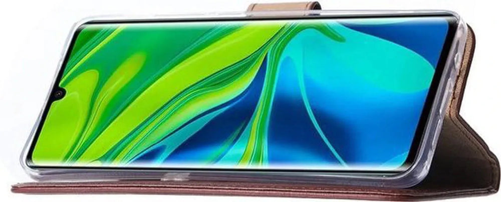 Xiaomi Mi Note 10 Lite Hoesjes – Portemonnee Hoes – Pasjeshouder – Magneetsluiting – Wijnrood-Ilumina Benelux