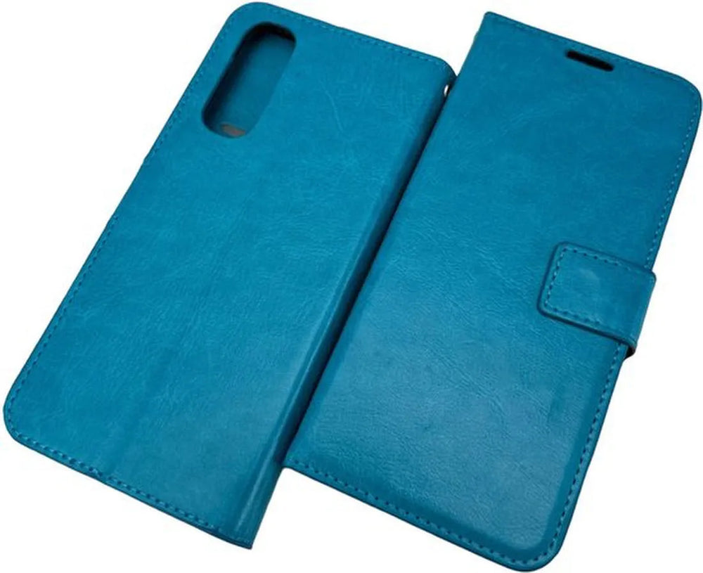 Oppo Find X2 Neo Hoesjes – Portemonnee Bookcase – Pasjeshouder – Magneetsluiting – Turquoise-Ilumina Benelux