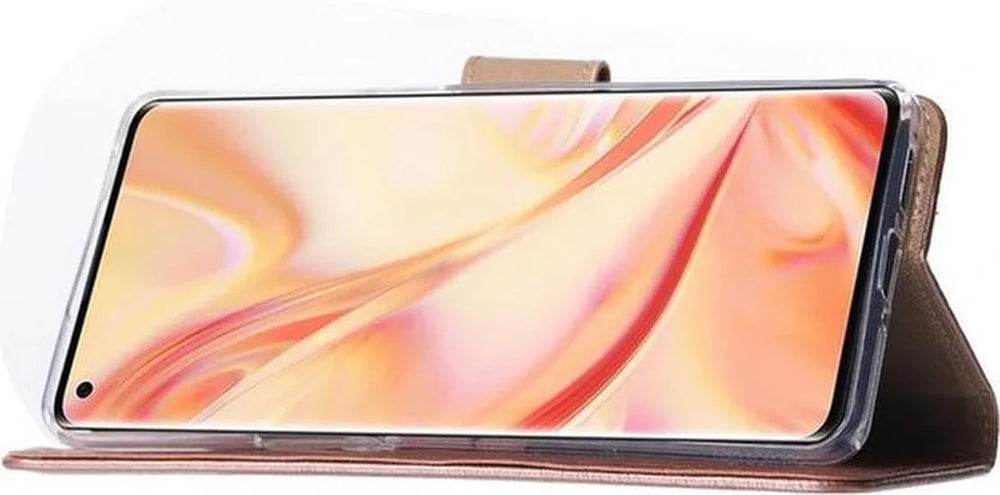 Oppo Find X2 Neo Hoesjes – Portemonnee Hoes – Pasjeshouder – Magneetsluiting – Roségoud-Ilumina Benelux