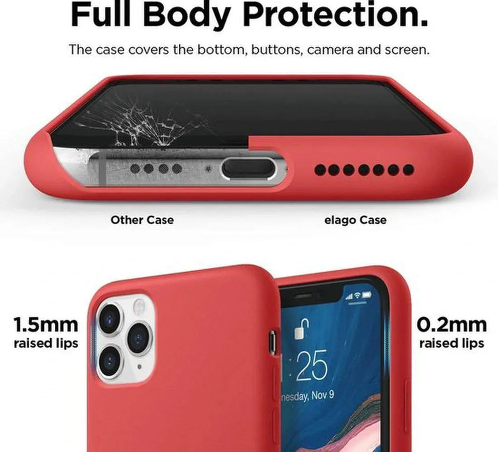 iPhone 12 Mini Hoesjes – Liquid Siliconen Backcover – Premium Soft Touch – Schokbestendig – Rood-Ilumina Benelux