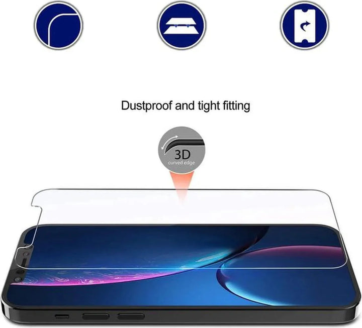 iPhone 12 Pro Hoesjes – Anti-Shock TPU Siliconen Backcover – Inclusief 3x Screenprotector Gehard Glas – Transparant-Ilumina Benelux