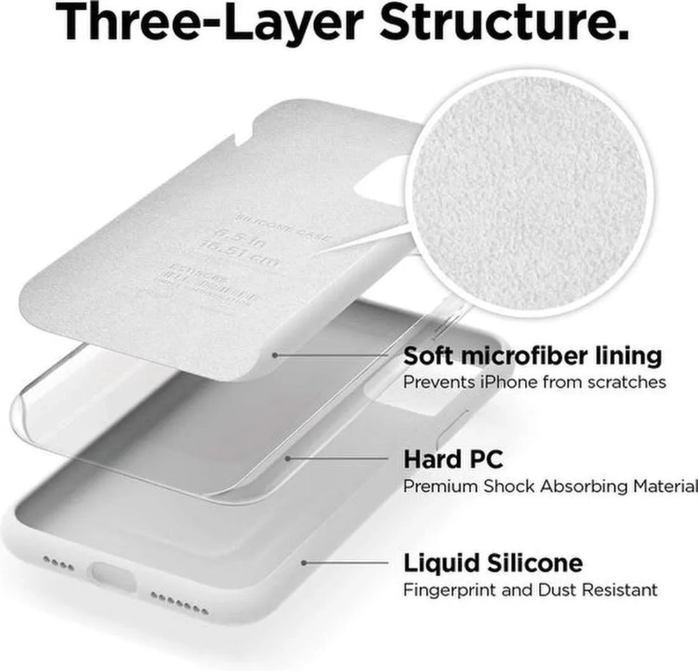 iPhone 12 Mini Hoesjes – Liquid Siliconen Backcover – Soft Touch – Premium Bescherming – Wit-Ilumina Benelux