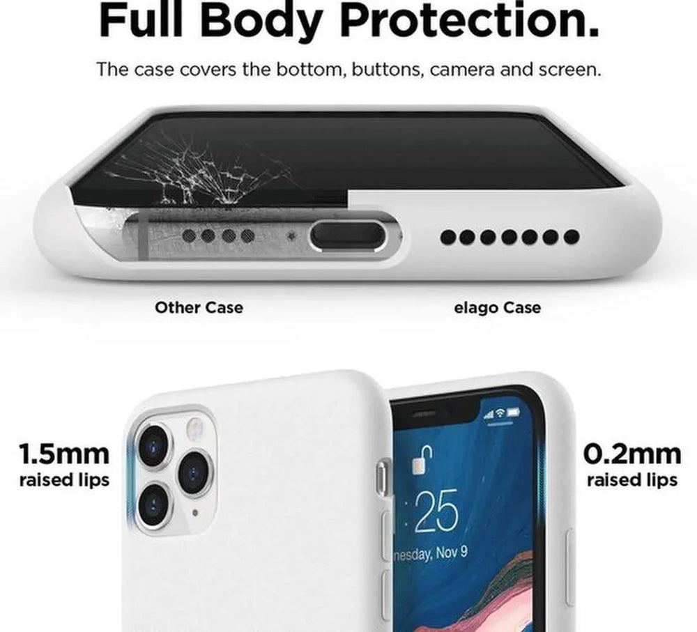 iPhone 12 Mini Hoesjes – Liquid Siliconen Backcover – Soft Touch – Premium Bescherming – Wit-Ilumina Benelux