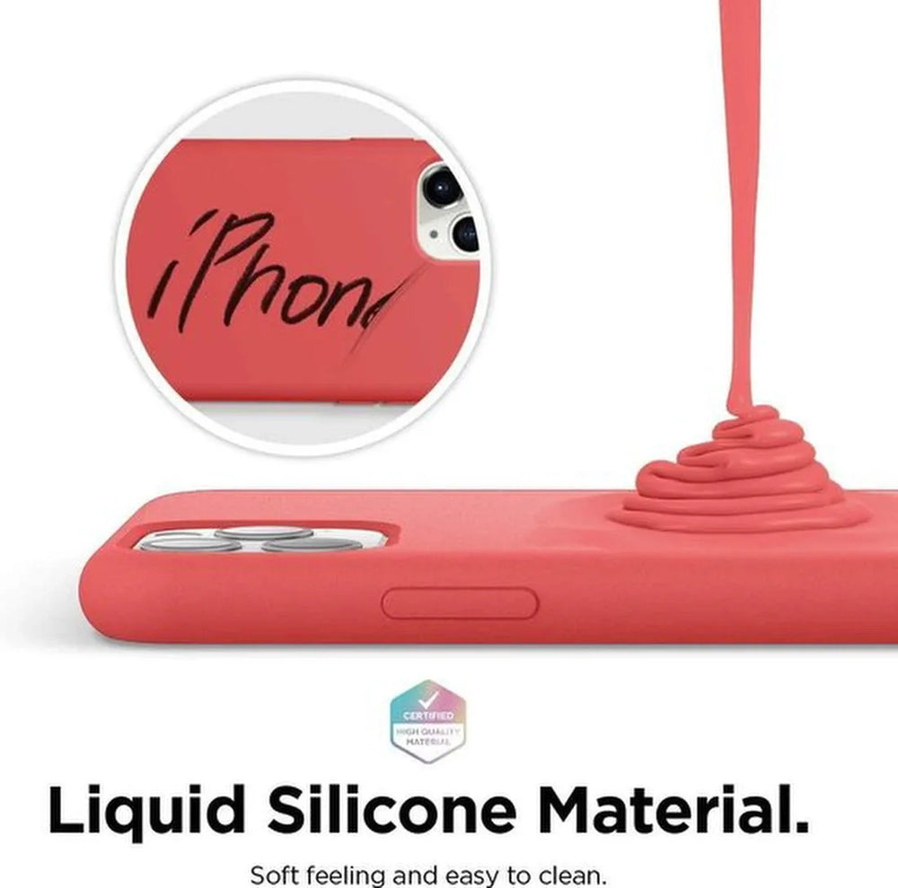 iPhone 12 Hoesjes – Premium Liquid Siliconen Backcover – Soft Touch – Schokbestendig – Rood-Ilumina Benelux