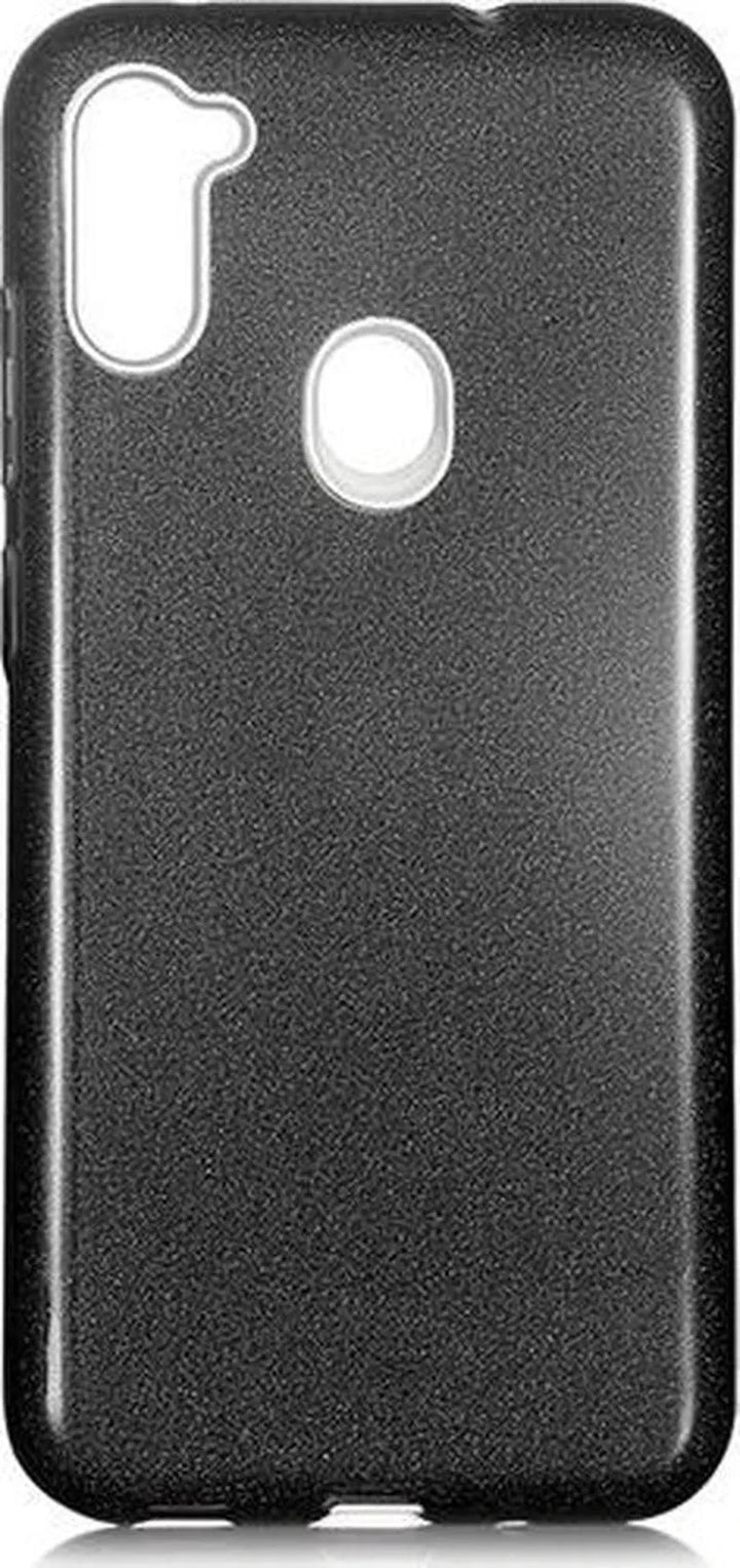 Samsung Galaxy A11 Hoesjes – Glitters Siliconen TPU Backcover – BlingBling Cover – Zwart-Ilumina Benelux