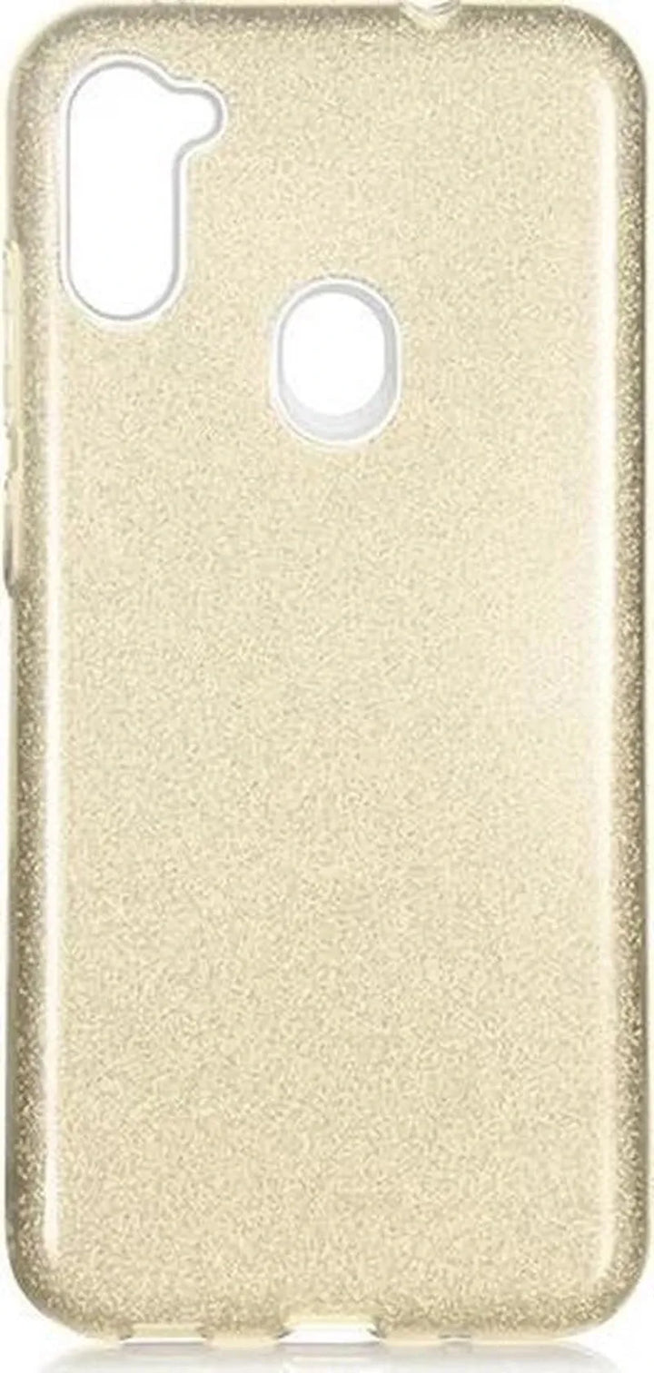 Samsung Galaxy A11 Hoesjes – Glitters TPU Siliconen Backcover – BlingBling – Goud-Ilumina Benelux