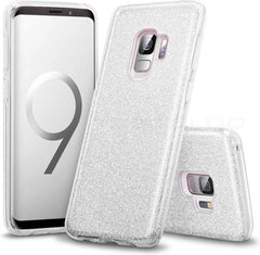 Samsung Galaxy S9 Plus Hoesjes – Siliconen TPU Backcover – Glitter BlingBling Cover – Zilver