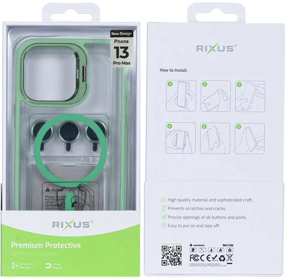 iPhone 13 Pro Max Hoesjes – Rixus Classic 03 Backcover – MagSafe – Lichtgroen-Ilumina Benelux