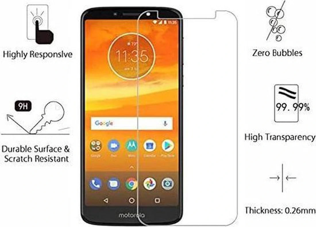 Screenprotector – Geschikt voor Motorola Moto G6 Play – Gehard Glas 9H – Anti-kras – 2-Pack – Transparant