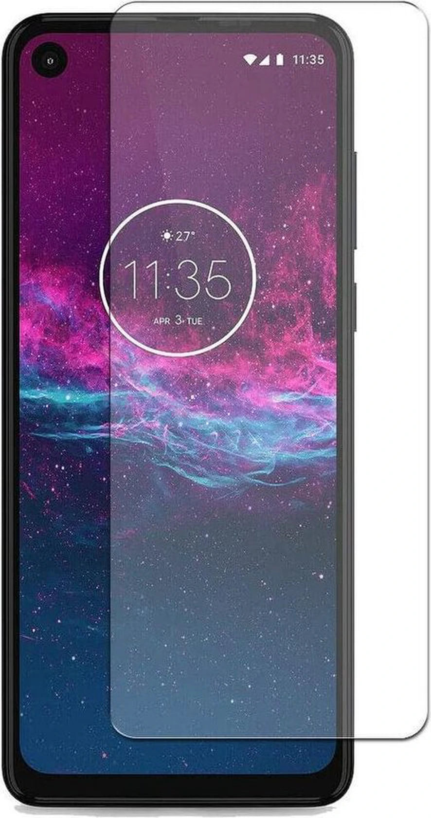 Screenprotector - Geschikt voor Motorola One Vision - 9H Glas (1-Pack)