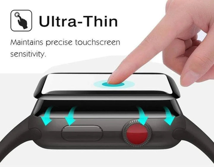 Screenprotector – Geschikt voor Apple Watch 44mm Series 6/5/4/SE – Gehard Glas – Anti-kras – Transparant – 2 stuks-Smartwatchscreenprotector-Ilumina Benelux