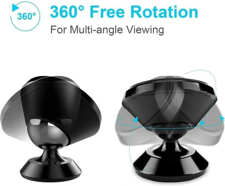 Telefoonhouder auto – Magneet autohouder rond – 360° draaibaar – Universeel – Zwart-Ilumina Benelux