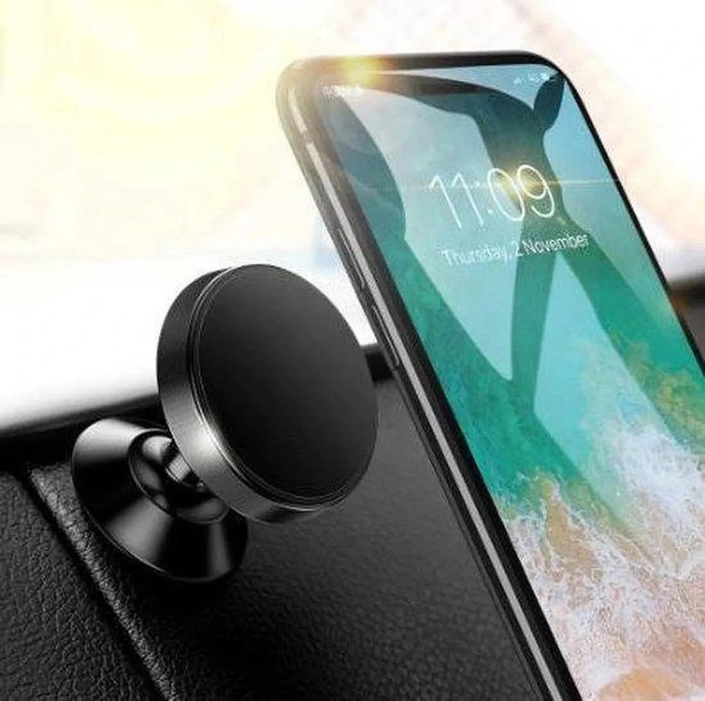Telefoonhouder auto – Magneet Autohouder Rond – 360° Draaibaar – Universeel – Goud-Ilumina Benelux
