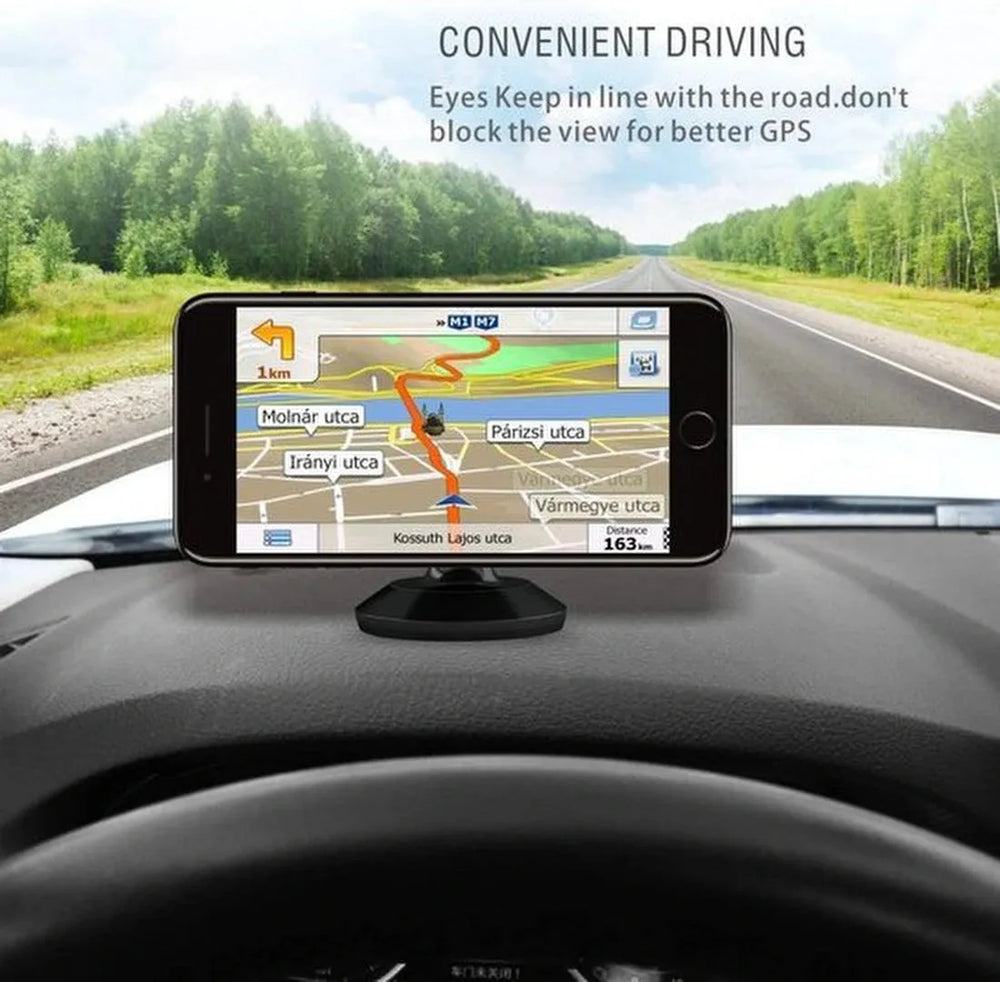 Telefoonhouder auto – Magnetische autohouder rond – 360° draaibaar – Universeel – Zilver-Ilumina Benelux