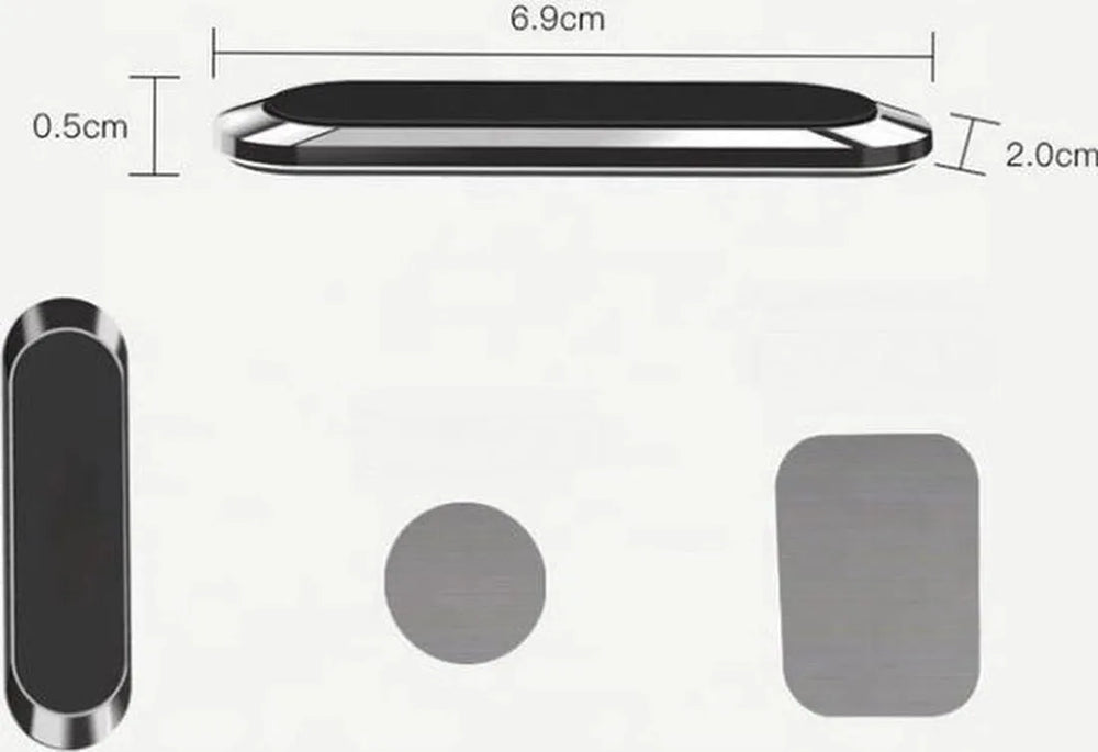 Telefoonhouder auto – Magnetisch Ventilatierooster – Universeel – LuxeBass LB-435 – Grijs-Ilumina Benelux