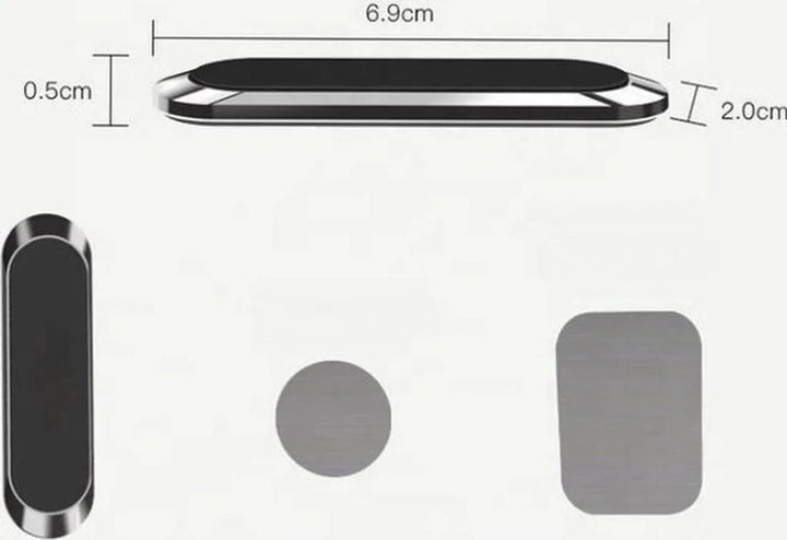 Telefoonhouder auto – Magnetisch Ventilatierooster – Universeel – LuxeBass LB-435 – Grijs-Ilumina Benelux