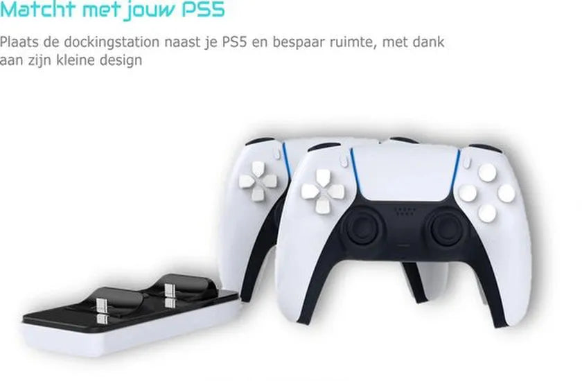 Oplaadstation – Geschikt voor PS5 DualSense Controllers – BrightSide – Dual Oplader – LED Indicator-Oplaadstation controllers-Ilumina Benelux
