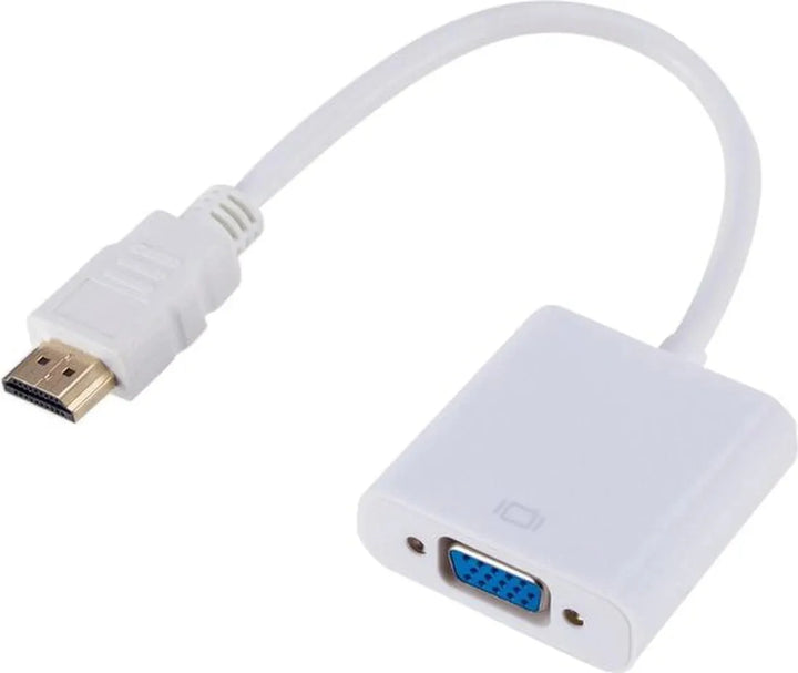 HDMI naar VGA Adapter – Universele Converter – Male naar Female – 1080P Full HD – Wit-Ilumina Benelux