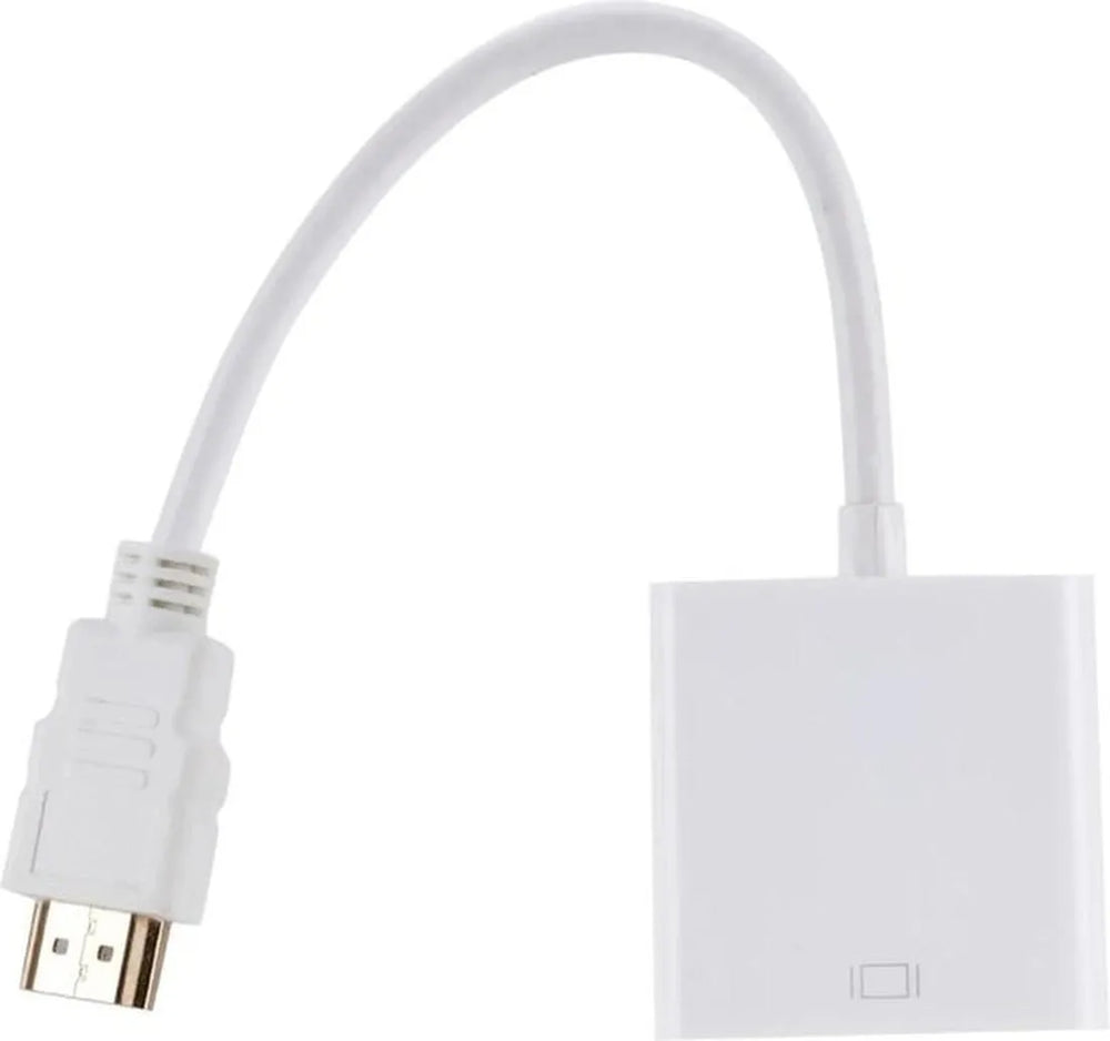 HDMI naar VGA Adapter – Universele Converter – Male naar Female – 1080P Full HD – Wit-Ilumina Benelux