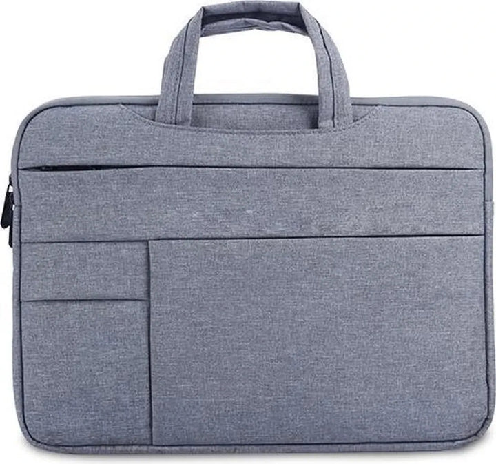 Laptop schoudertas 15.4 inch – Notebook tas met opbergvakken – Geschikt voor MacBook Pro & Dell XPS 15 – Grijs-Laptoptas-Ilumina Benelux