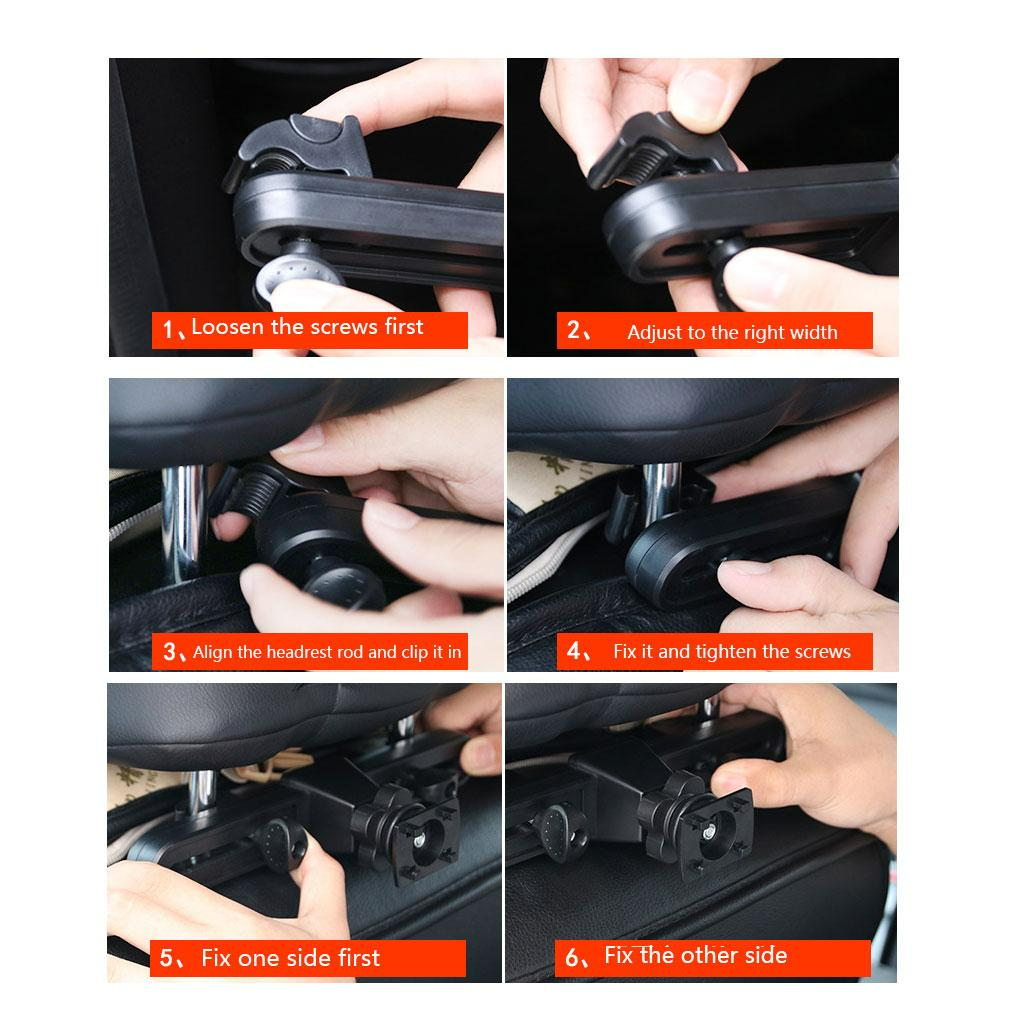 Auto Achterbank Hoofdsteun Houder Tablet voor Tablets 7 tot 13 inch Universeel Stands Tablethouder bevestiging achter de stoel