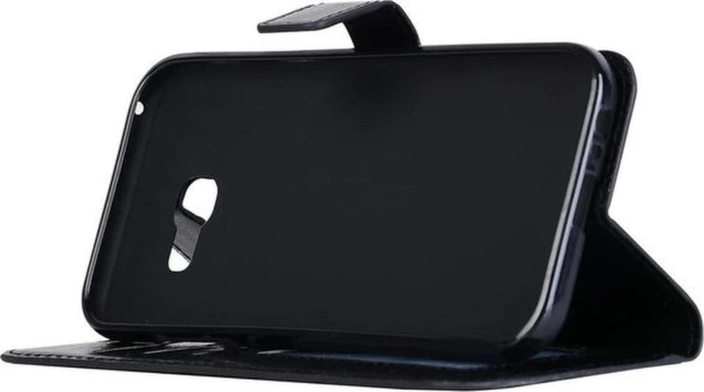 Portemonnee Hoesje - 2 Pack Screenprotector Geschikt voor: Samsung Galaxy A3 (2017) - zwart