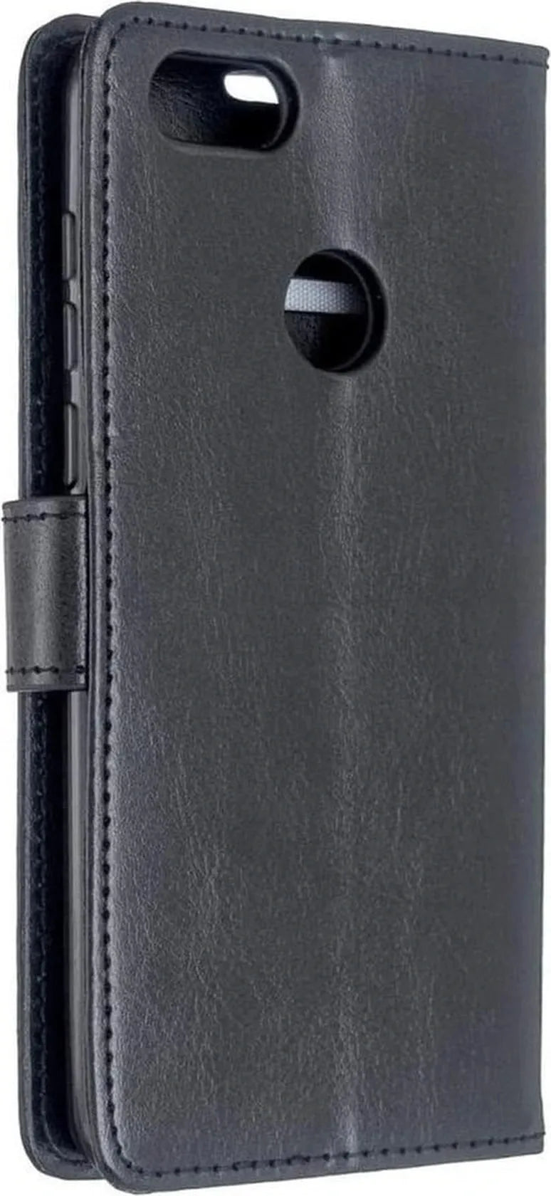 Motorola Moto E6 Play Hoesjes – Portemonnee Book Case – Pasjeshouder – 2x Screenprotector – Zwart-Ilumina Benelux