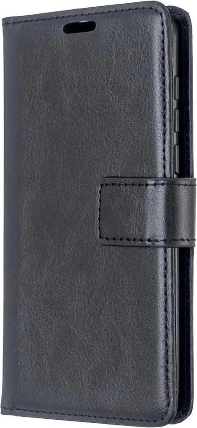Motorola Moto E6 Play Hoesjes – Portemonnee Book Case – Pasjeshouder – 2x Screenprotector – Zwart-Ilumina Benelux