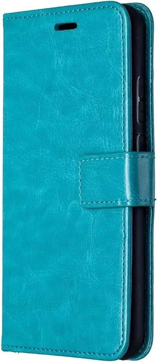 Huawei P40 Lite E Hoesjes – Portemonnee Book Case – Pasjeshouder – 2x Screenprotector – Turquoise-Ilumina Benelux