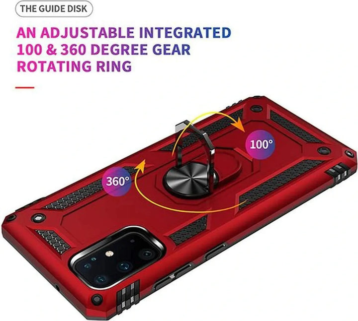 Samsung Galaxy S20 FE Hoesjes – Anti-Shock Hybride Ring Armor Backcover – Schokbestendig – Roségoud-Ilumina Benelux