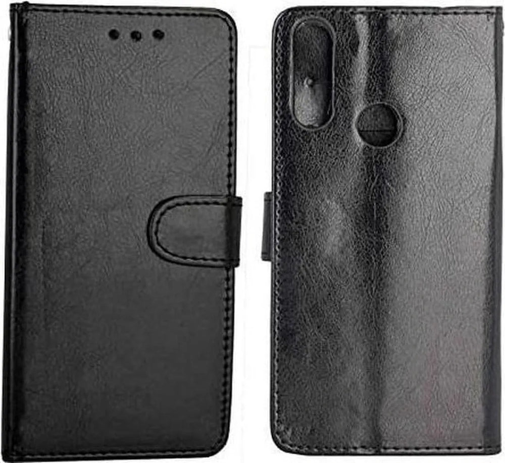 Oppo A31 Hoesjes – Portemonnee Book Case – Pasjeshouder – 2x Gehard Glas Screenprotector – Zwart-Ilumina Benelux