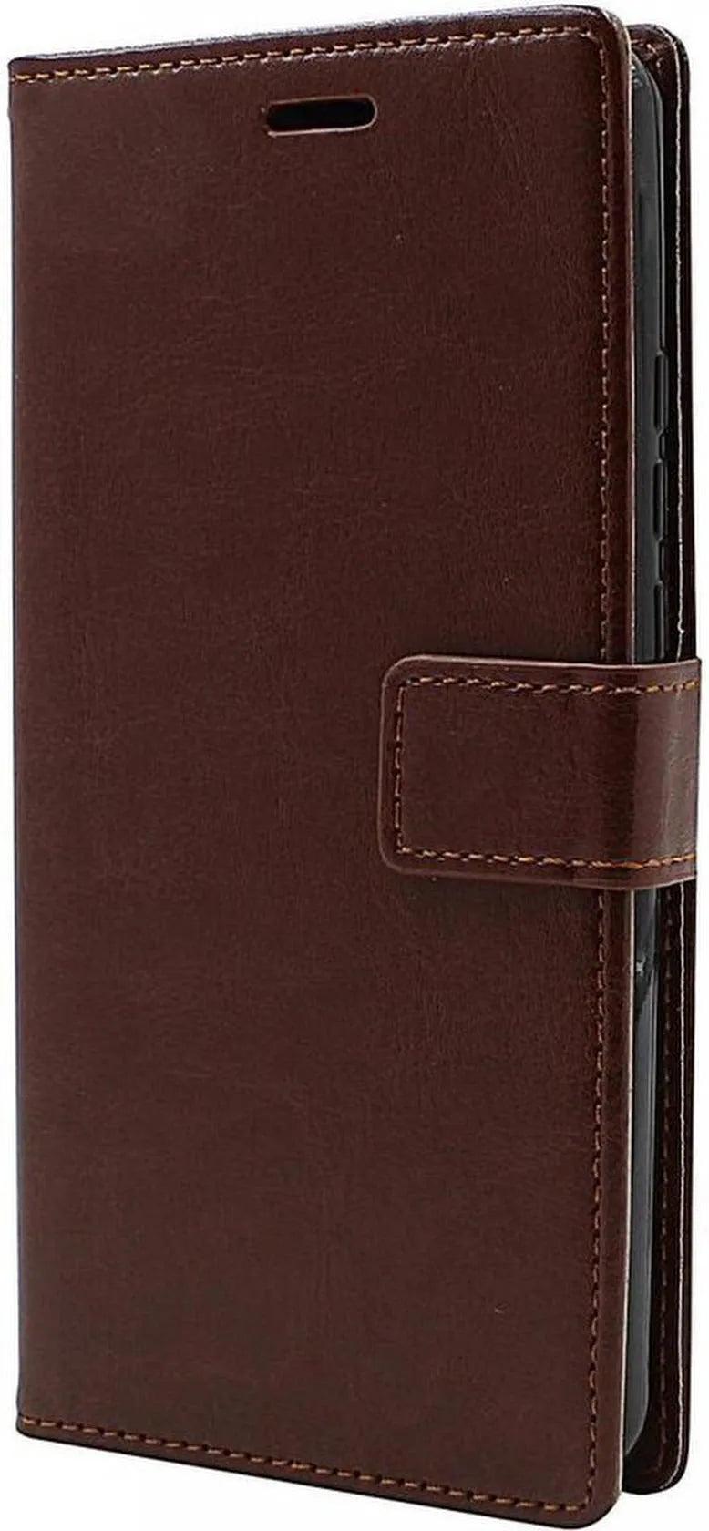 Motorola One Hyper Hoesjes – Portemonnee Book Case – Magneetsluiting – 2x Screenprotector – Bruin-Ilumina Benelux